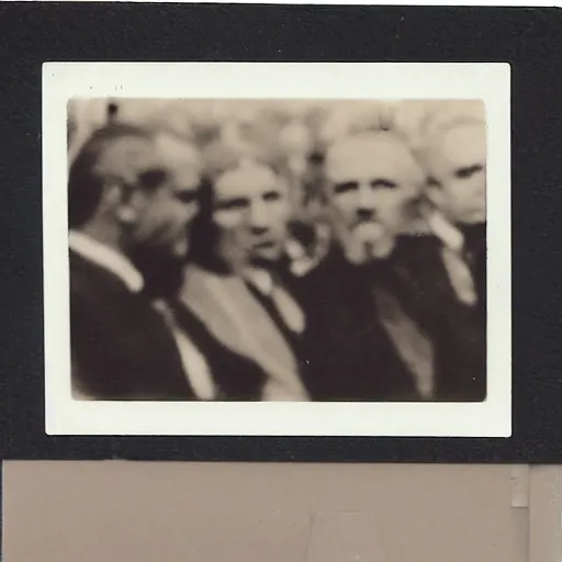 Image similar to a Polaroid photo of Rome Speech in 1930 by Benito