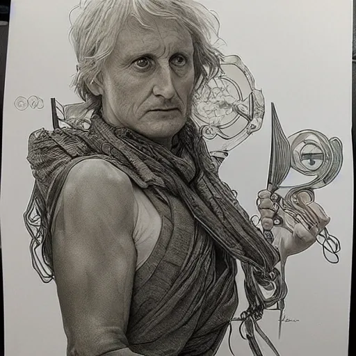 Image similar to amazing lifelike award winning pencil illustration of British actor stephen Lewis trending on art station artgerm Greg rutkowski alphonse mucha cinematic