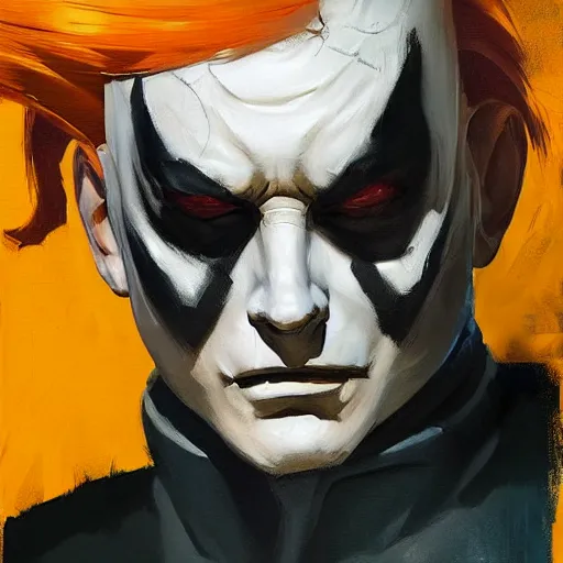 Image similar to greg manchess portrait painting of michael myers as overwatch character, medium shot, asymmetrical, profile picture, organic painting, sunny day, matte painting, bold shapes, hard edges, street art, trending on artstation, by huang guangjian and gil elvgren and sachin teng