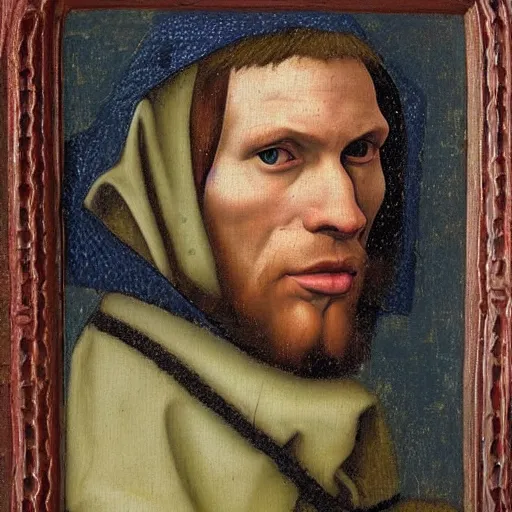 Image similar to A 15th century medieval renaissance oil painting of Jerma985, portrait of Jerma985, grainy, realistic, very realistic, hyperrealistic, highly detailed, very detailed, extremely detailed, very neat, very epic, very cool, detailed, trending on artstation