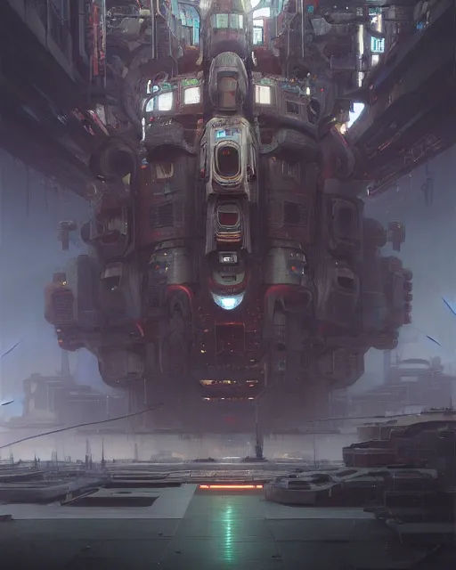 Image similar to Full shot of a spaceship squid defined factory features, intricate abstract. cyberpunk, symmetrical design features. By Richard Corben By Ruan Jia and Artgerm and Range Murata and WLOP and Ross Tran and William-Adolphe Bouguereau and Beeple. Key Art. Fantasy Illustration. award winning, Artstation, intricate details, realistic, Hyperdetailed, clean ink detailed line drawing, 8k resolution.