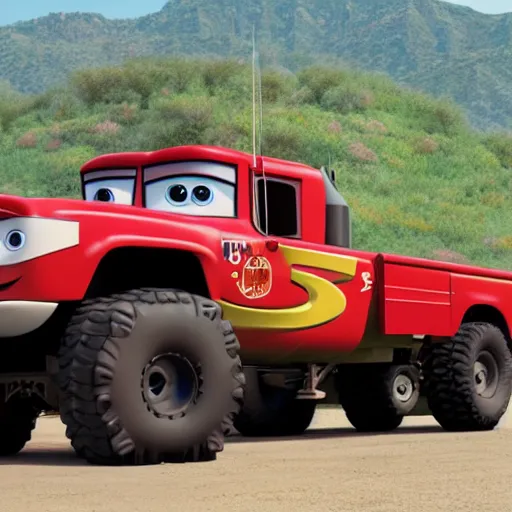 Image similar to HIMARS in Cars Pixar movie