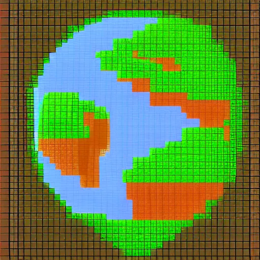 Prompt: Earth, Pixel Art