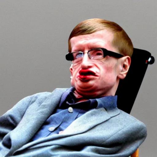 Image similar to steven hawking flying in the sky