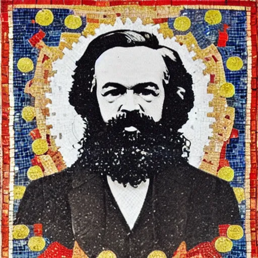 Image similar to Karl Marx, Orthodox mosaic