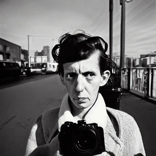 Image similar to the self portrait, by vivian maier,