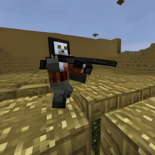 Image similar to guns in Minecraft