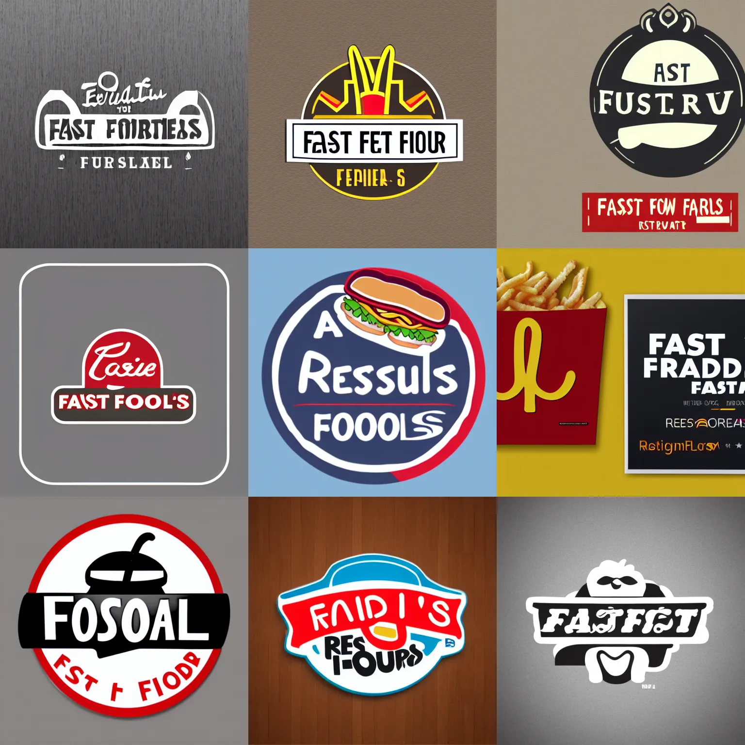 Prompt: a logo for a fast food restoraunt