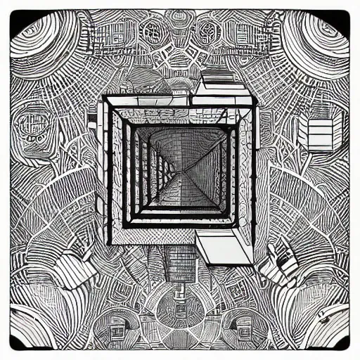 Prompt: “geometrically incomprehensible surreal order of Antarctica, extremely high detail, photorealistic, intricate line drawings, painted cubes, dotart, album art in the style of James Jean”