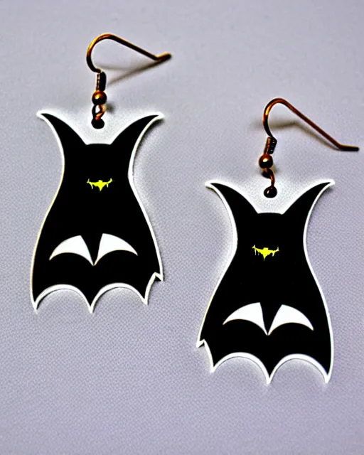 Image similar to spooky bat, 2 d lasercut earrings,
