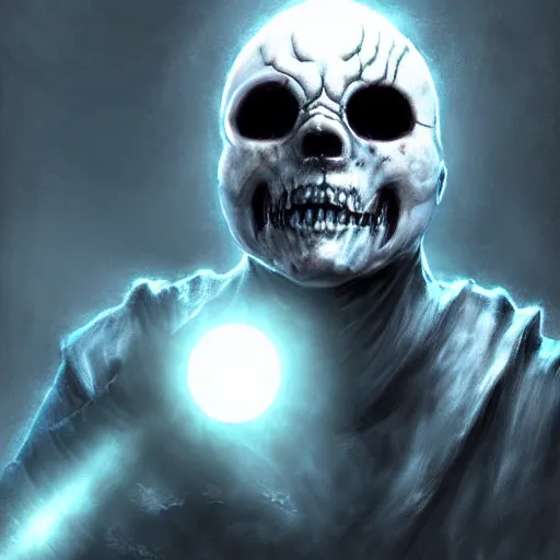 prompthunt: photorealistic fantasy concept art of nightmare horror sans,  dynamic lighting, ambient background, stunning visuals, creepy