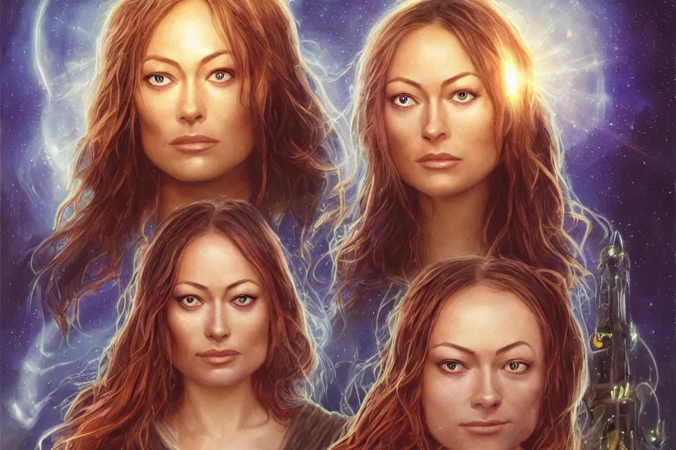 Image similar to big-eyed surprised Quorra, played by Olivia Wilde staring intensely into the camera, sundown golden hour firefly wisps, Lilia Alvarado, Sophie Anderson, Mark Arian, Bob Byerley, Charlie Bowater, Mark Brooks, Steve Henderson, Justin Gerard, Arthur Hughes, Edward Robert Hughes, Mark Keathley, Victor Nizovtsev, Carlos Shwabe, Ross Tran, WLOP