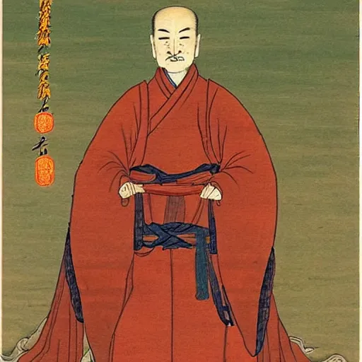 Image similar to beautiful depiction of an ancient taoist monk of china