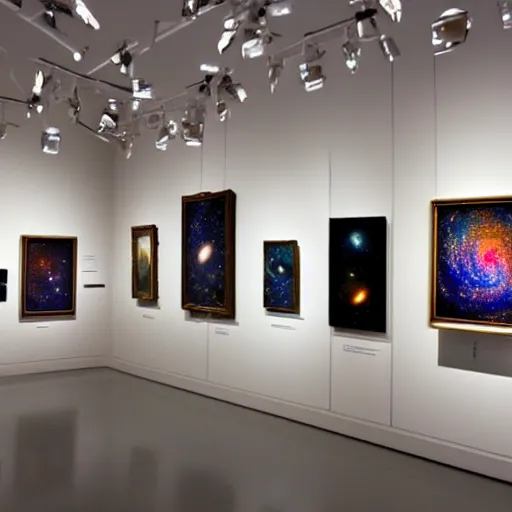 Prompt: a museum of galaxies