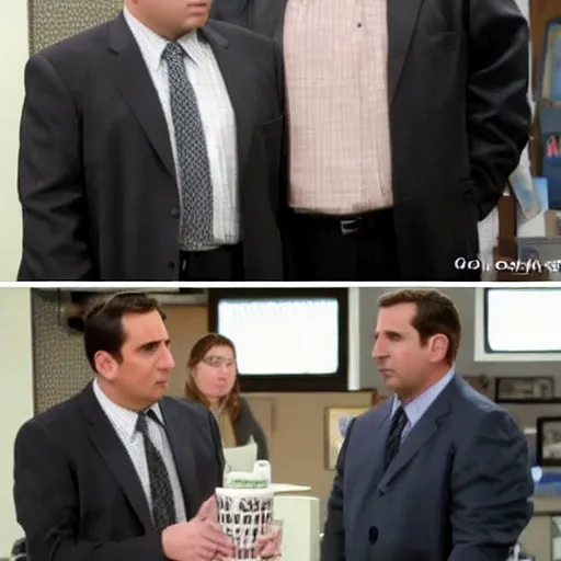 Prompt: Chubby Michael Scott