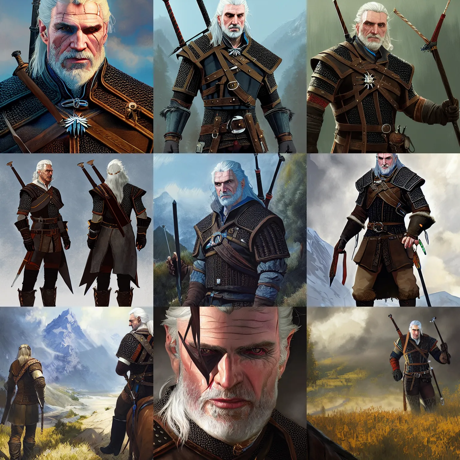 Prompt: Vernon Roche. Witcher 3 concept art by James Gurney.