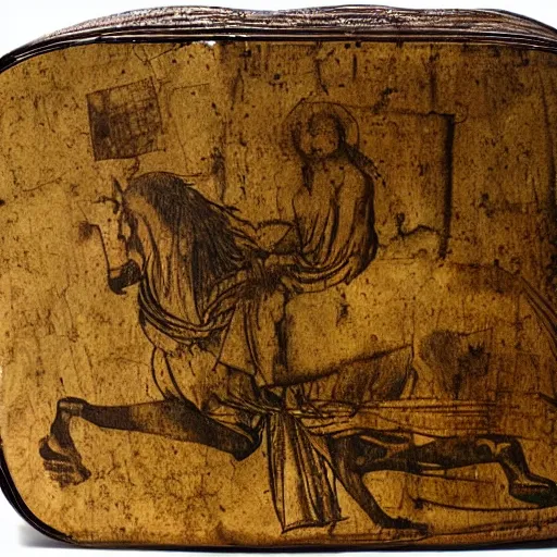 Image similar to A condom survival kit made by LeonardoDaVinci, patent style