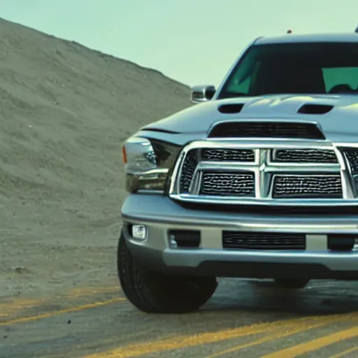 Image similar to film still of sean kingston driving a dodge ram