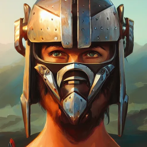 Image similar to cyberpunk viking helmet mask warrior goddess robot ninja fantasy, art gta 5 cover, official fanart behance hd artstation by jesper ejsing, by rhads, makoto shinkai and lois van baarle, ilya kuvshinov, ossdraws