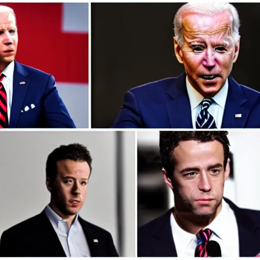 Prompt: joe biden fight club, detailed faces