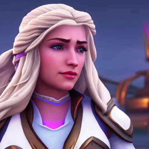 Prompt: realistic still of jaina proudmoore amazing details 8 k beautiful ultra realistic sharp focus cinematic lightning