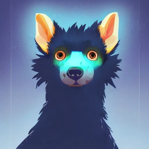 Prompt: digital art of trico from the last guardian in the style of kurzgesagt studio, hd, 4 k