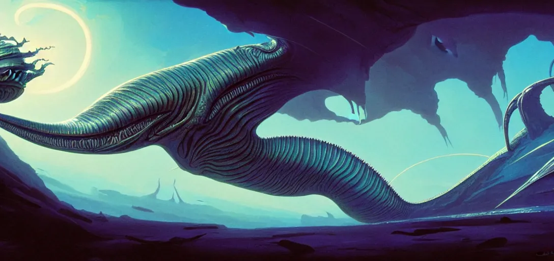 Prompt: photo of an alien fish in the style of roger dean, realistic, sharp focus, 8 k high definition, insanely detailed, intricate, elegant, art by greg rutkowski and artgerm