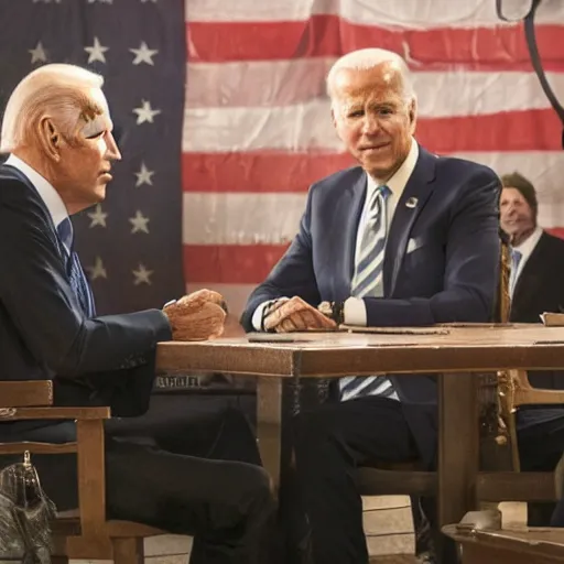 Prompt: Joe Biden in Sons of anarchy very detail4K quality super realistic