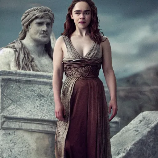 Image similar to Emilia Clarke as a Greek Goddess