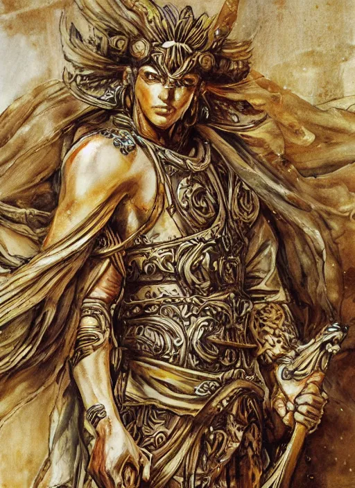 Image similar to close up concept art of an ancient greek character, by ayami kojima