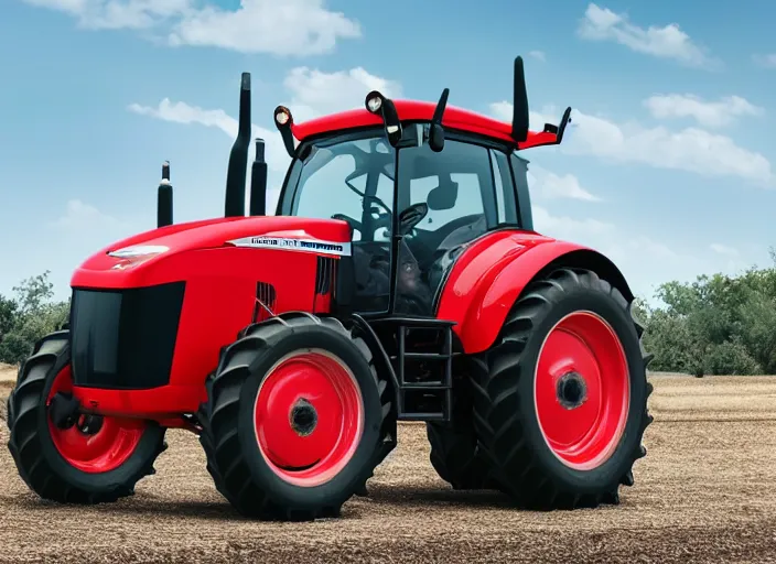 Prompt: a tractor designed by Porsche