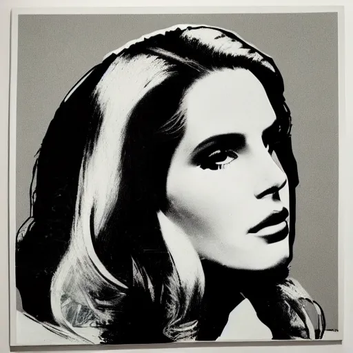 Prompt: lana del rey by andy warhol