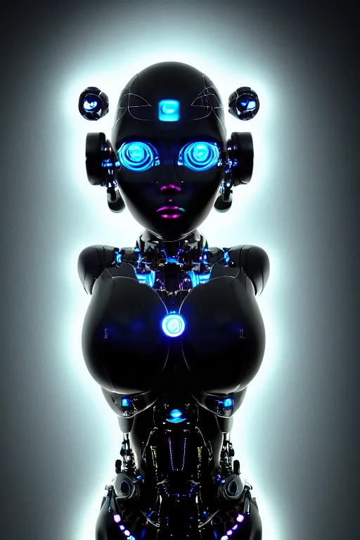 Image similar to detailed photo of the half - cybernetic robocatgirl, symmetry, awesome exposition, very detailed, highly accurate, intricate, professional lighting diffracted lightrays, 8 k, sense of awe, science magazine cover