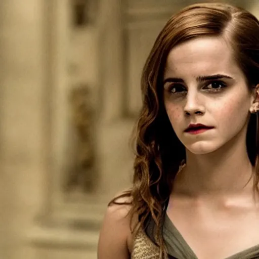 Prompt: emma watson as lord voldemort