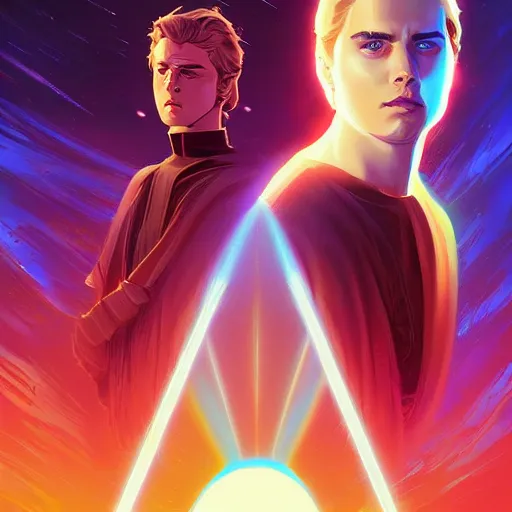 Prompt: anakin skywalker ( hayden christensen ) star wars attack of the clones, digital painting bioluminance alena aenami artworks in 4 k design by lois van baarle by sung choi by john kirby artgerm style pascal blanche and magali villeneuve