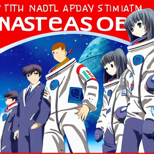 Prompt: anime about nasa astronauts