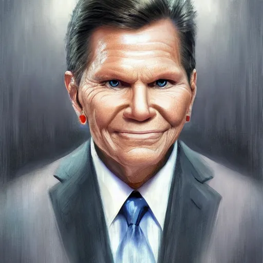 Prompt: a masterpiece uncanny valley portrait of kenneth copeland. very detailed eyes. intricate, elegant, highly detailed. trending on artstation, digital art, by stanley artgerm lau, wlop, rossdraws, james jean, jon mcnaughton, andrei riabovitchev, marc simonetti, yoshitaka amano