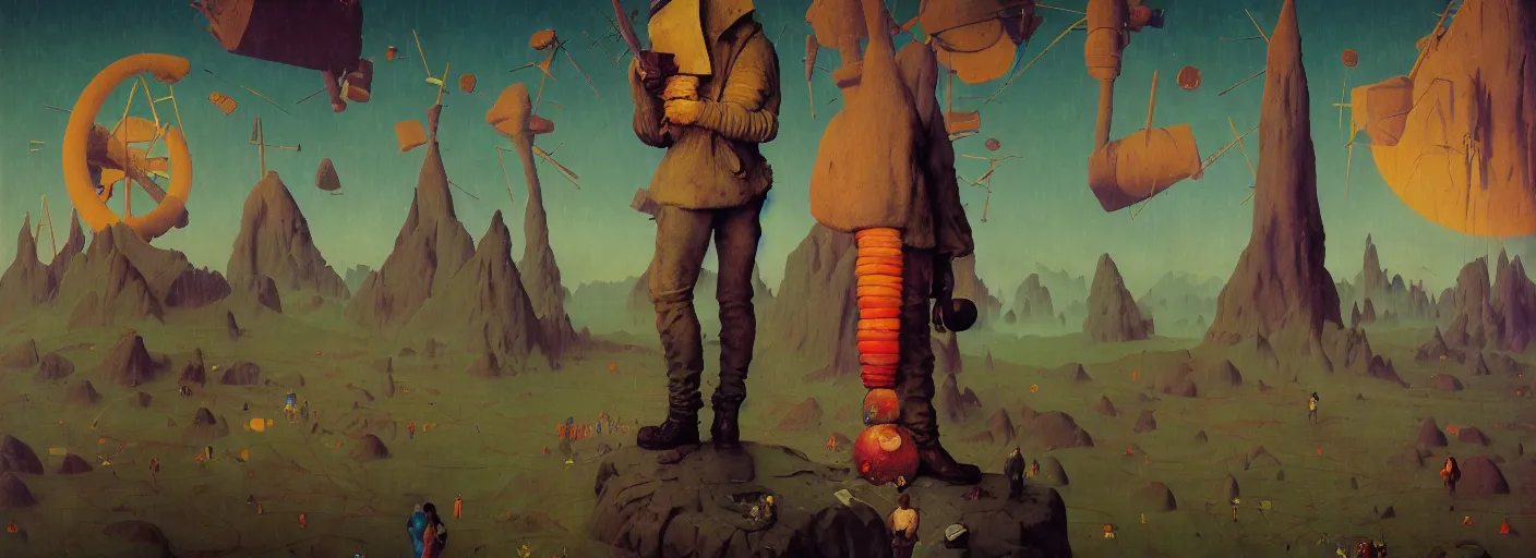 Prompt: game asset full - body portrait surreal colorful clay artstation rpg spiral pole monolith anatomy concept art, close up, very coherent and colorful high contrast masterpiece by norman rockwell franz sedlacek hieronymus bosch dean ellis simon stalenhag rene magritte gediminas pranckevicius, dark shadows, sunny day, hard lighting, reference sheet white background