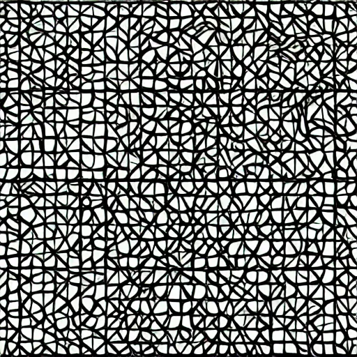 Prompt: scifi wall panel textures, by jack kirby, random circle + bars + rectangle = connecting shapes, flat, vector, seamless, organic ink, black and white only