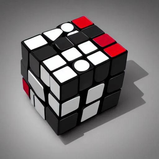Image similar to studio photography of an unsolved rubik's cube, 8 k, 4 k uhd, realistic, hyper realistic, super detailed, very detailed, detailed