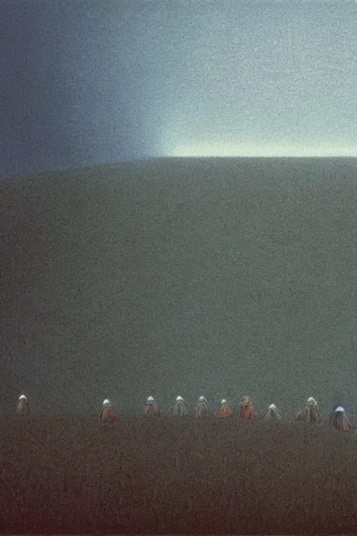 Prompt: Artwork by Quint Buchholz of the cinematic view of the Battlefield of Blessings.