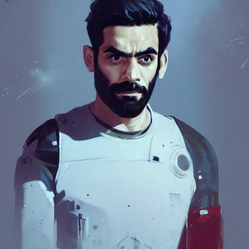 Prompt: A portrait of Rahul Kohli, star wars art, art by greg rutkowski, matte painting, trending on artstation