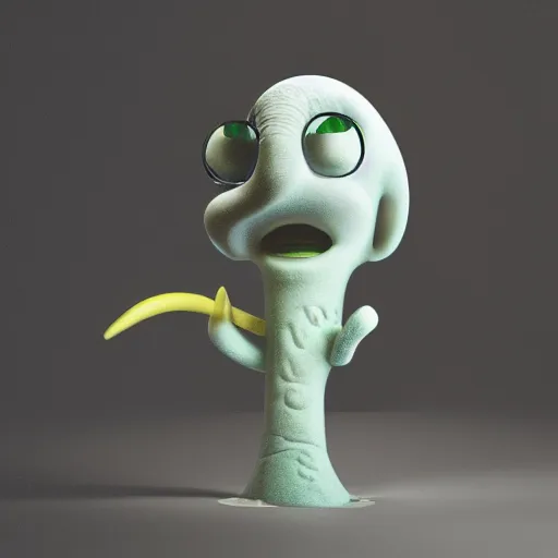 Image similar to squidward quincy tentacles , 8k, octane render, realistic