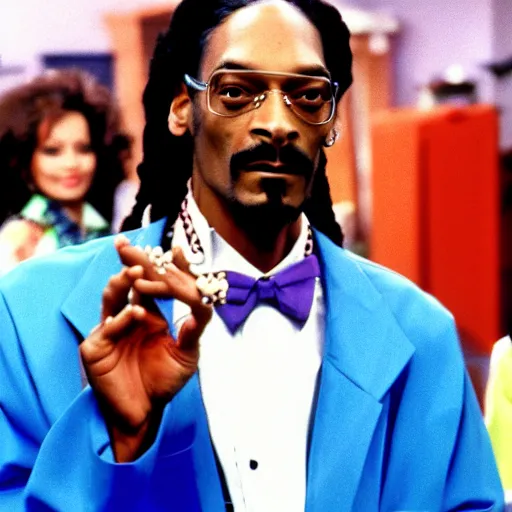 Image similar to a tv still of Snoop Dogg starring in The Fresh Prince of Bel-Air (1990)