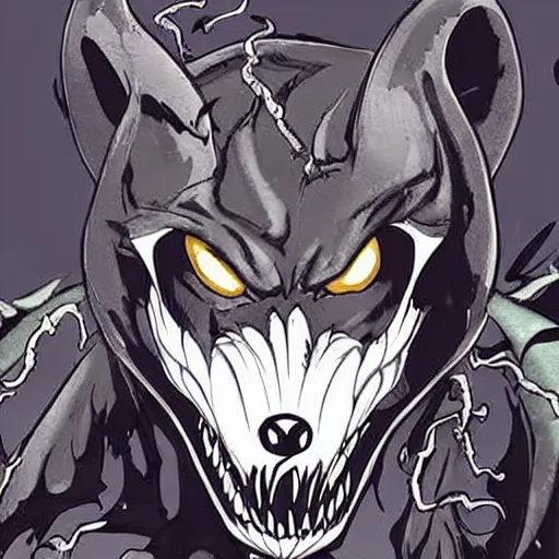 Image similar to venom symbiote as a wolf