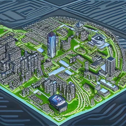 Image similar to detailed utopia, technology, futuristic