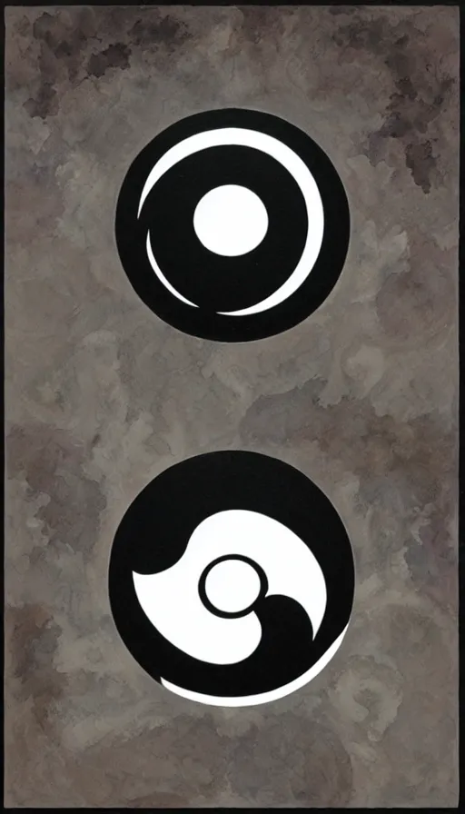 Prompt: Abstract representation of ying Yang concept, from Magic the gathering