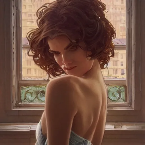 Image similar to Scene from Pretty Woman with crocheting figures. Elegant, intricate, digital painting, artstation, concept art, smooth, sharp focus, illustration, art by artgerm and greg rutkowski and alphonse mucha