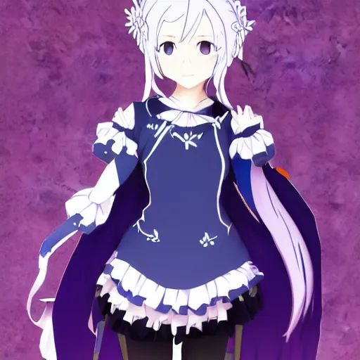 Image similar to rem from re : zero, anime, digital art