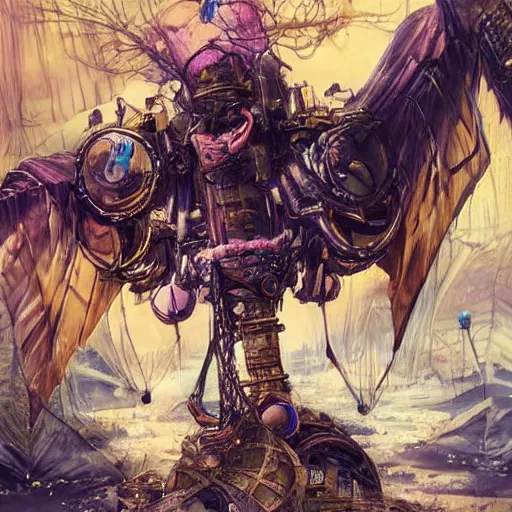 Image similar to psychedelic steampunk art, epic, 4k, concept art, detailed